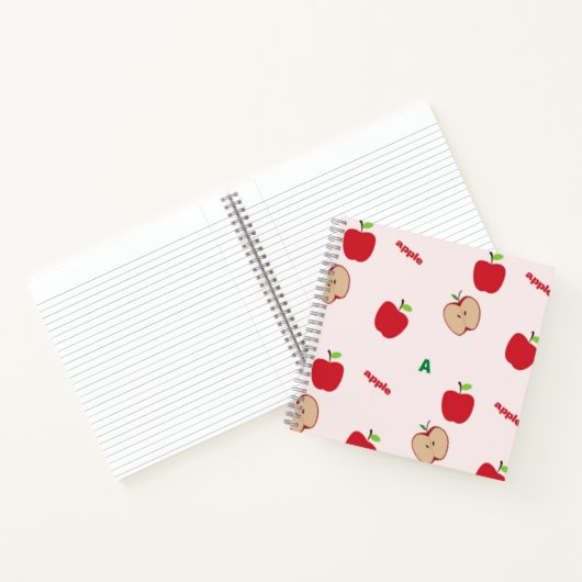 Carnet A est pour rose pomme (Intérieur)