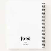 Carnet À faire avec le nom et la date du bloc-notes (Dos)