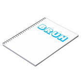 CARNET À FEUILLETS "BRUH" (Côté gauche)