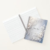 Carnet à Fleurs Blanches avec Enjolivure (Intérieur)