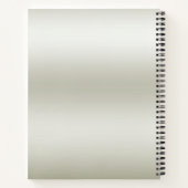 Carnet à fleurs blanches ornées dorées (Dos)