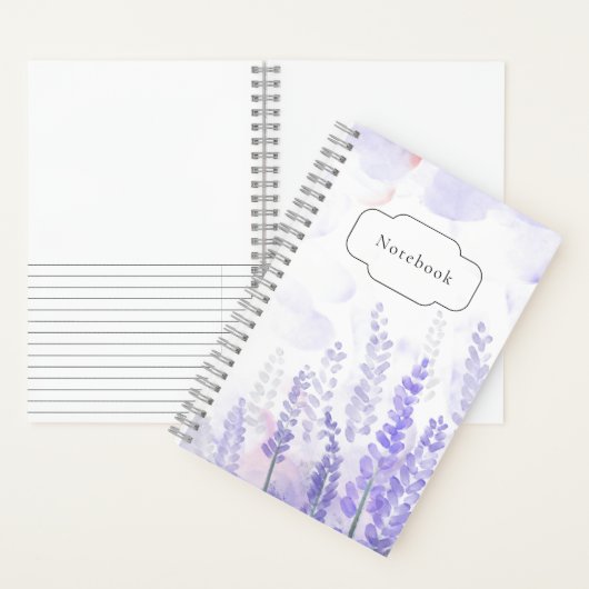Carnet à fleurs de lavande - Art numérique floral (À l'intérieur)