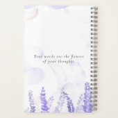 Carnet à fleurs de lavande - Art numérique floral (Verso)