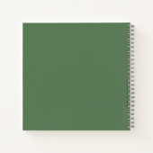 Carnet à fleurs d'échinacée - Vert bouilli et rose (Dos)