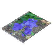 Carnet à fleurs d'iris bleu (Côté gauche)