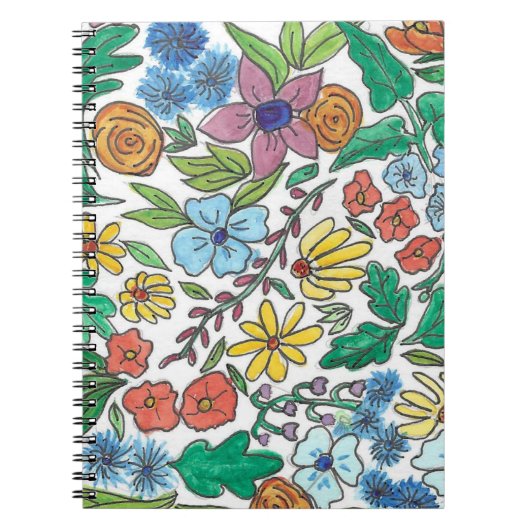 Carnet à fleurs florales (Devant)