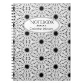 Carnet à fleurs noir et blanc (Devant)