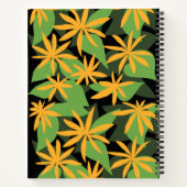 Carnet à fleurs noir orange (Dos)