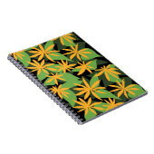 Carnet à fleurs noir orange (Côté Droit)