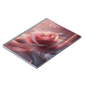Carnet à fleurs roses (Côté gauche)