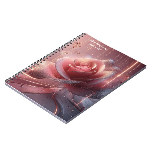 Carnet à fleurs roses (Côté gauche)