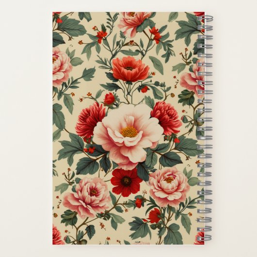 carnet à fleurs vintage (Verso)