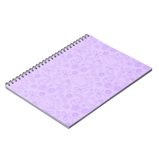 Carnet "A Friend for Everyone" Pattern Notebook Lavender (Côté gauche)