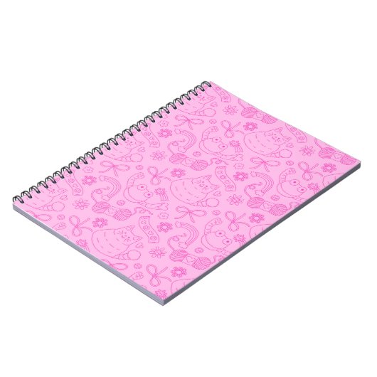 Carnet "A Friend for Everyone" Pattern Notebook Pink (Côté gauche)