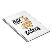 Carnet A Good Day Starts With Coffee & Giraffe Gift Funny (Côté Droit)