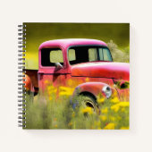 Carnet à grille de camion rouge abandonné (Devant)