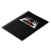 Carnet À la mort - Squelette Mains de coeur (Côté gauche)