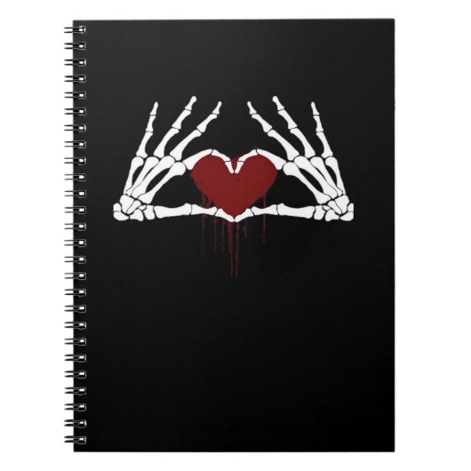 Carnet À la mort - Squelette Mains de coeur (Devant)