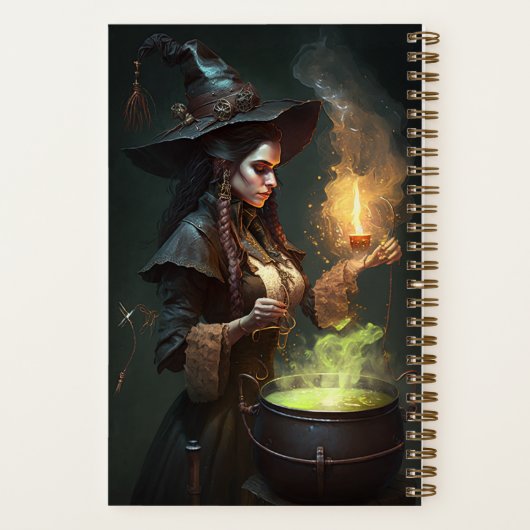 Carnet à la recette cutomisable Sorcière Steampunk (Verso)