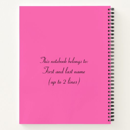 Carnet A La Seconde Turin Hot Rose and Black (Dos)