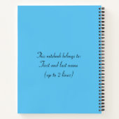 Carnet A La Seconde Turin Sky Blue and Black (Dos)