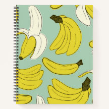 Carnet à la spirale banane