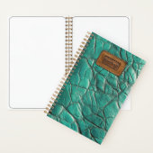 Carnet à l'aspect cuir - Turquoise Caraïbes (clair (À l'intérieur)