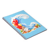 Carnet à lettre monogramme C sur le thème de l'océ (Côté Droit)
