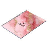 Carnet A luxurious pink marble background (Côté gauche)