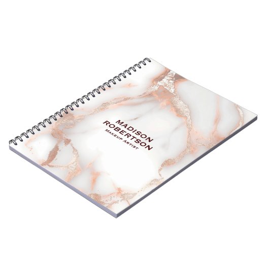 Carnet A luxurious rose-gold marble background (Côté gauche)