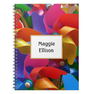 Carnet à molette coloré personnalisé