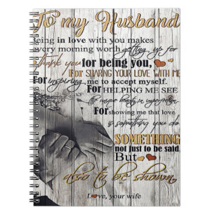 Carnet À mon cadeau de mari LETTRE MARI Décor