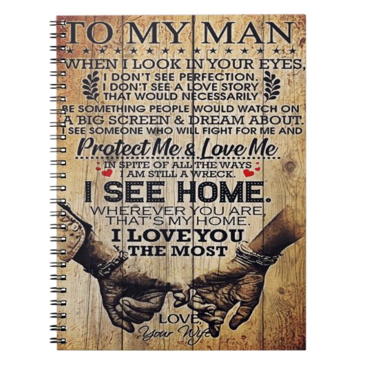 Carnet À mon cadeau mari | Lettre spéciale au mari (Devant)