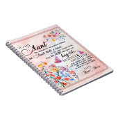 Carnet À Mon Cadeau Tante, Cadeau Papillon De La Nièce (Côté Droit)