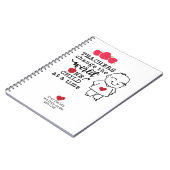 Carnet À mon enseignant avec amour Personnalisé (Côté gauche)