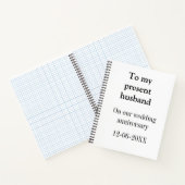 Carnet À mon mari mariage anniversaire ajouter nom date m (Intérieur)