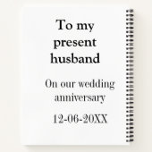 Carnet À mon mari mariage anniversaire ajouter nom date m (Dos)