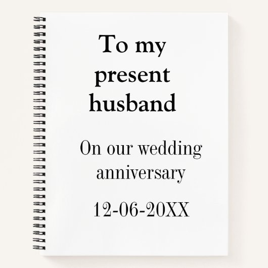 Carnet À mon mari mariage anniversaire ajouter nom date m (Devant)