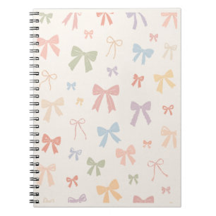 Carnet à motif de nœud papillon pastel artistique