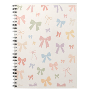 Carnet à motif de nœud papillon pastel artistique