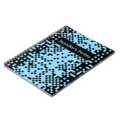 Carnet à motif d'effet de pixel abstrait (Côté gauche)
