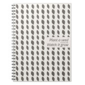 Carnet à motif minimal de points – Plantez une gra (Devant)