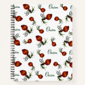 Carnet à motif oignon fantaisiste (Devant)