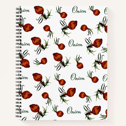 Carnet à motif oignon fantaisiste (Devant)