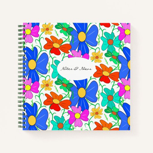 Carnet à motifs floraux (Devant)