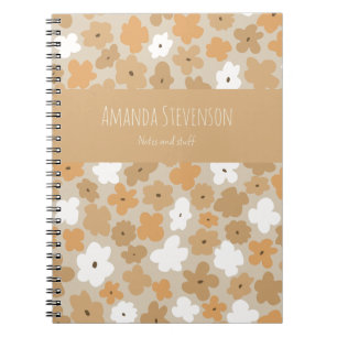 Carnet à motifs floraux rétro