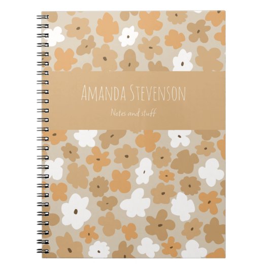 Carnet à motifs floraux rétro (Devant)