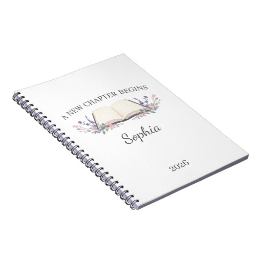 Carnet A New Chapter Begins 2026 Personalized (Côté Droit)