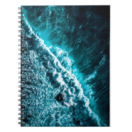 Carnet A notebook with an elegant design for sea waves (Devant)