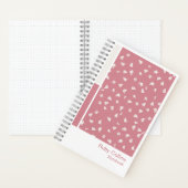 Carnet à palette verticale florale fantaisie (À l'intérieur)